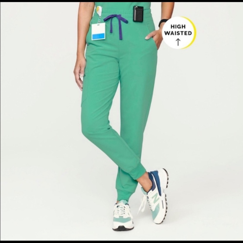 Figs Surgical Green High Waisted Zamora Joggers
